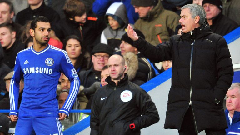 Mohamed Salah and Jose Mourinho