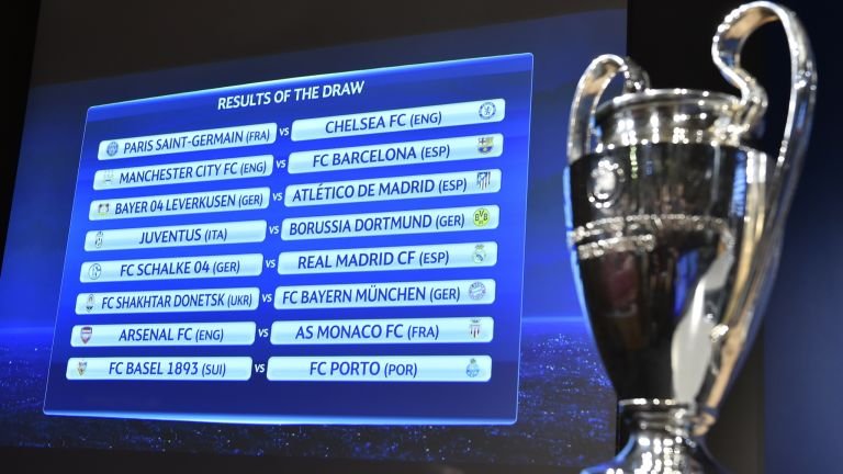 CL draw and trophy