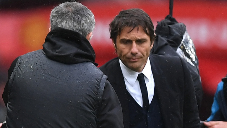 Jose Mourinho and Antonio Conte