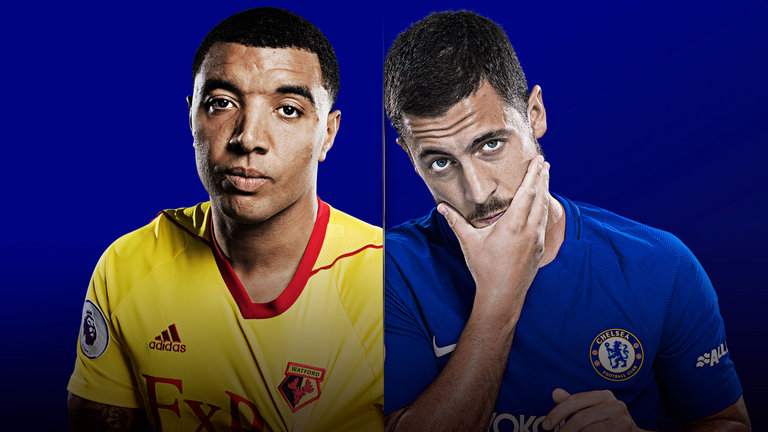 Troy Deeney and Eden Hazard