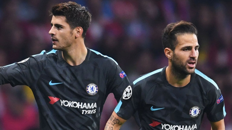 Alvaro Morata and Cesc Fabregas
