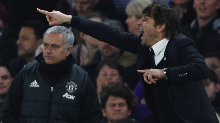 Jose Mourinho and Antonio Conte