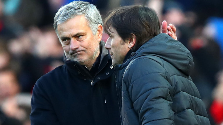 Jose Mourinho and Antonio Conte