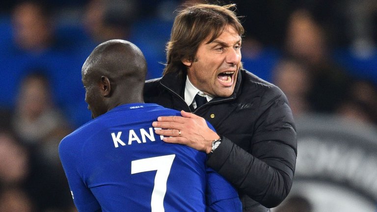 N'Golo Kane and Antonio Conte