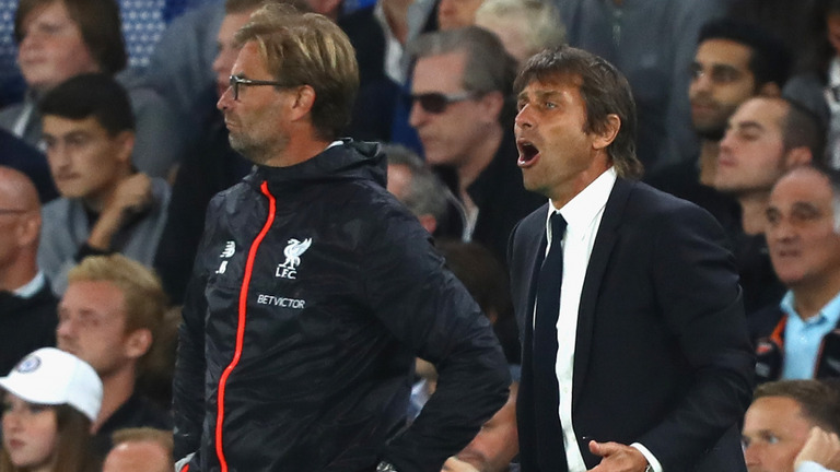 Jurgen Klopp and Antonio Conte