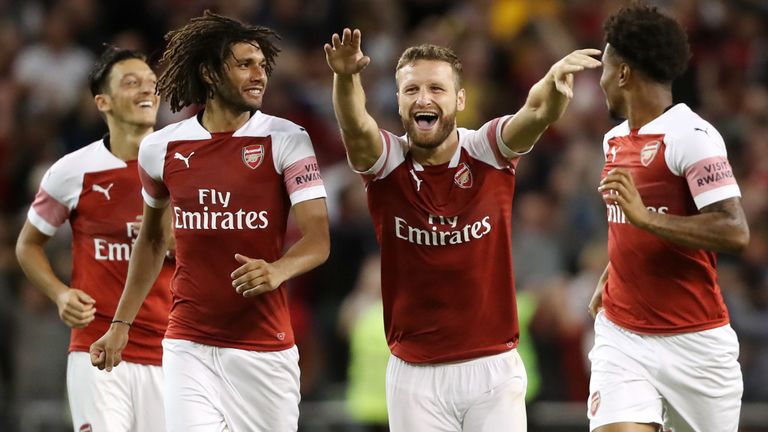 Arsenal celebrate penalty win
