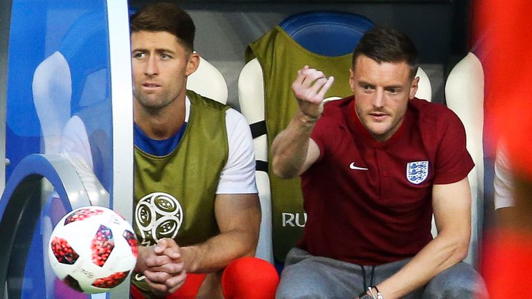 Gary Cahill and Jamie Vardy