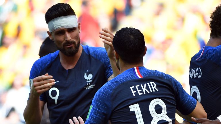 Olivier Giroud and Nabil Fekir