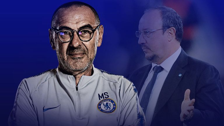 Maurizio Sarri and Rafa Benitez
