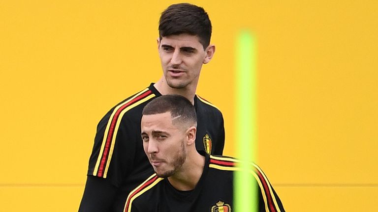 Thibaut Courtois and Eden Hazard