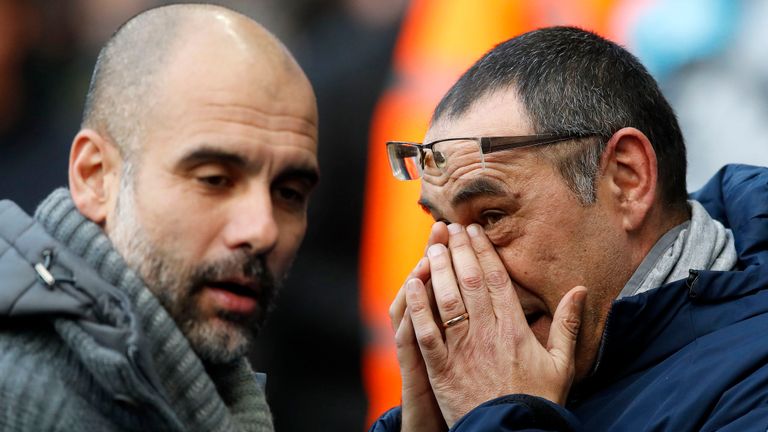 Pep Guardiola and Maurizio Sarri