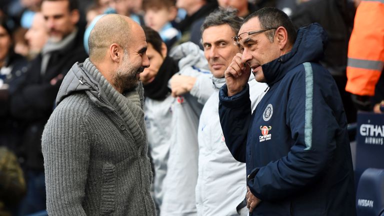 Pep Guardiola and Maurizio Sarri