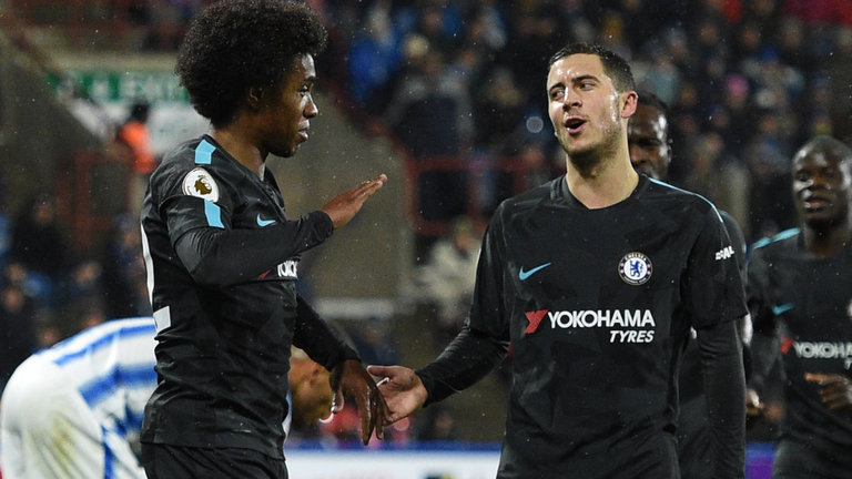 Willian and Eden Hazard