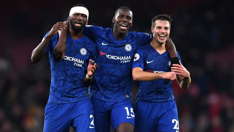 Antonio Rudiger, Kurt Zouma and Cesar Azpilicueta