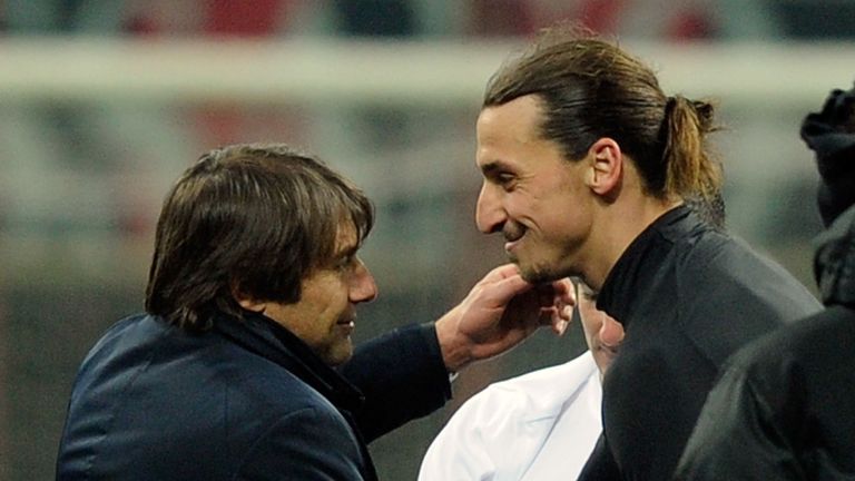 Antonio Conte and Zlatan Ibrahimovic