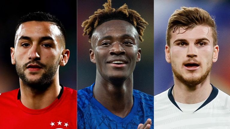Hakim Ziyech, Tammy Abraham and Timo Werner