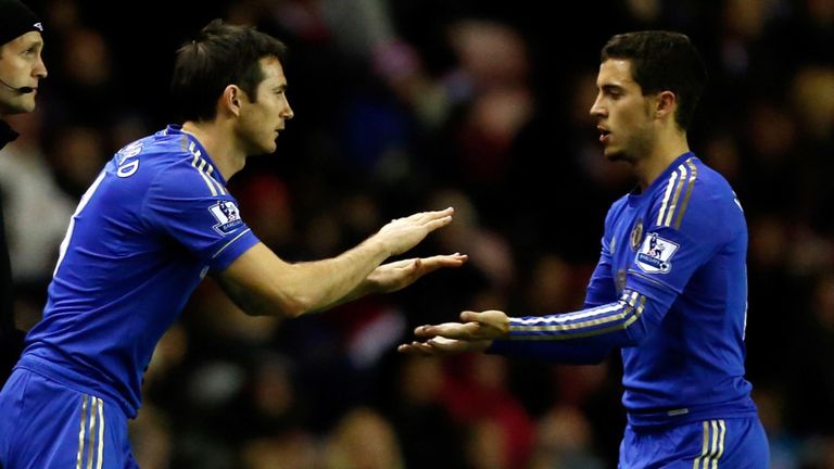 Frank Lampard and Eden Hazard