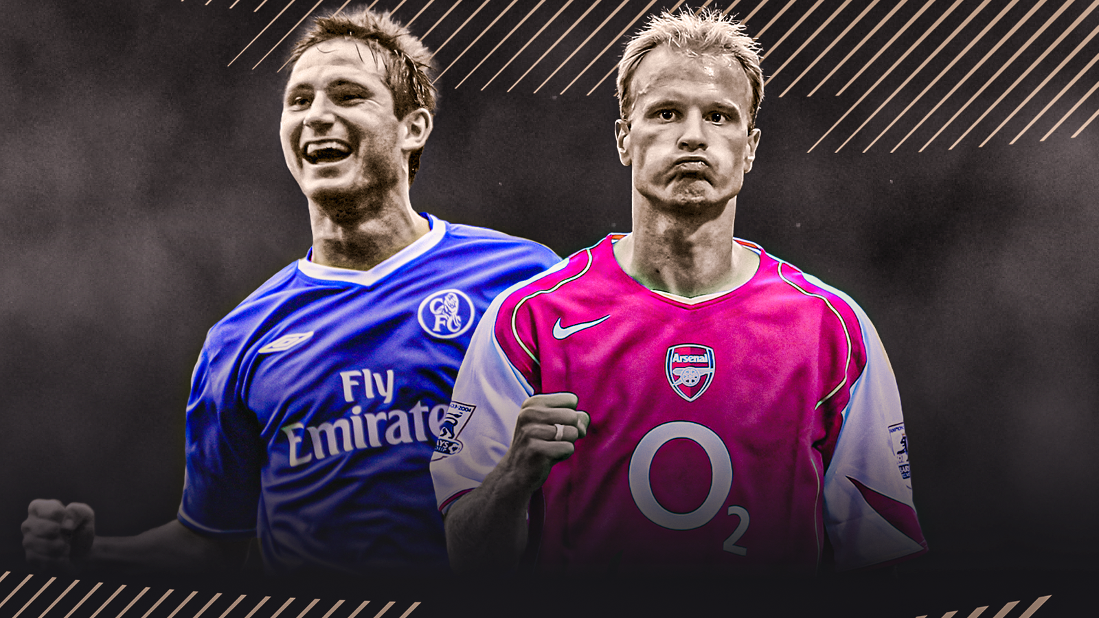 Frank Lampard and Dennis Bergkamp