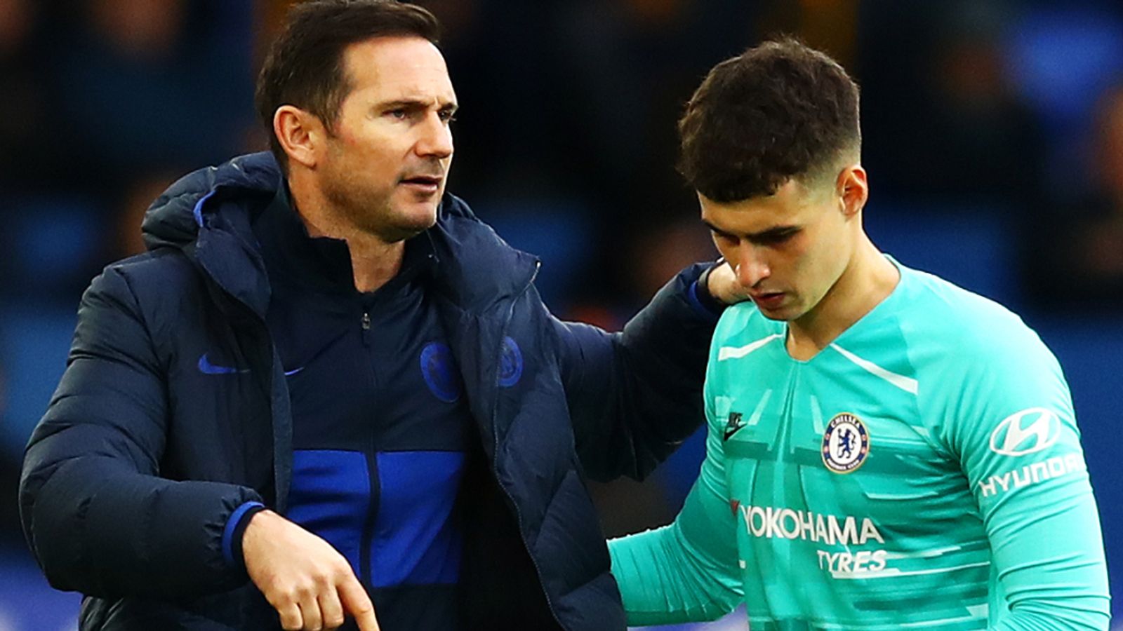 Frank Lampard and Kepa Arrizabalaga