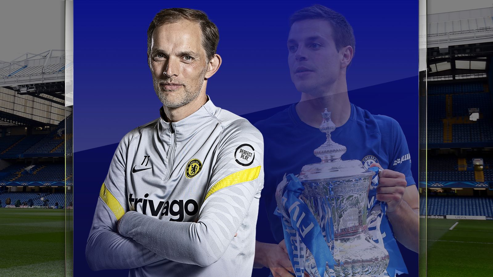 Thomas Tuchel and Cesar Azpilicueta