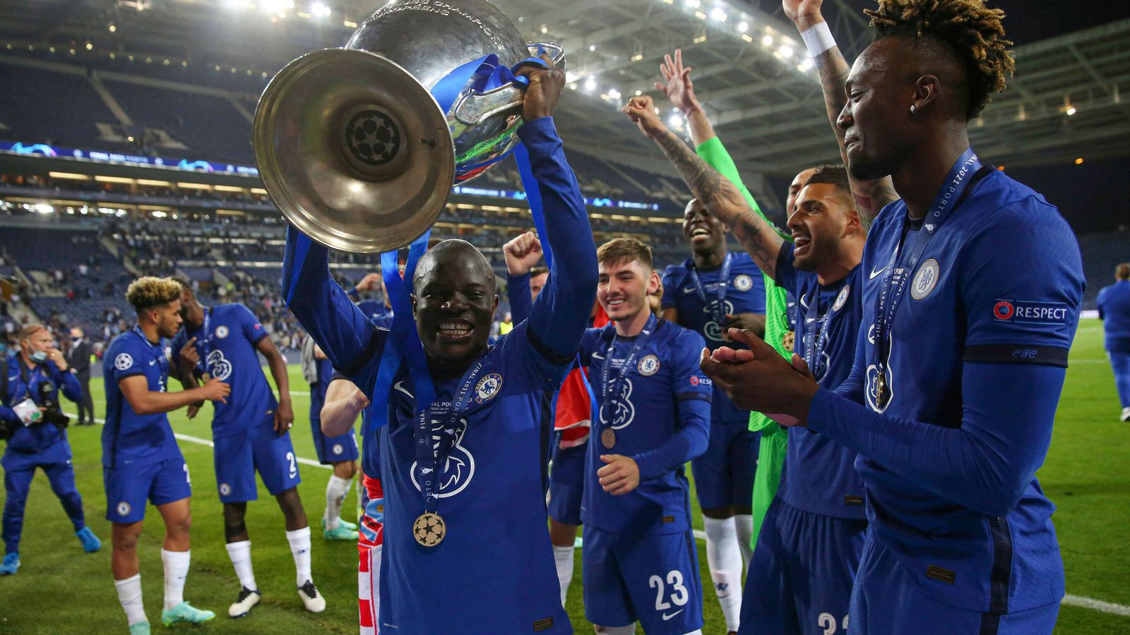 Chelsea's Champion League celebration