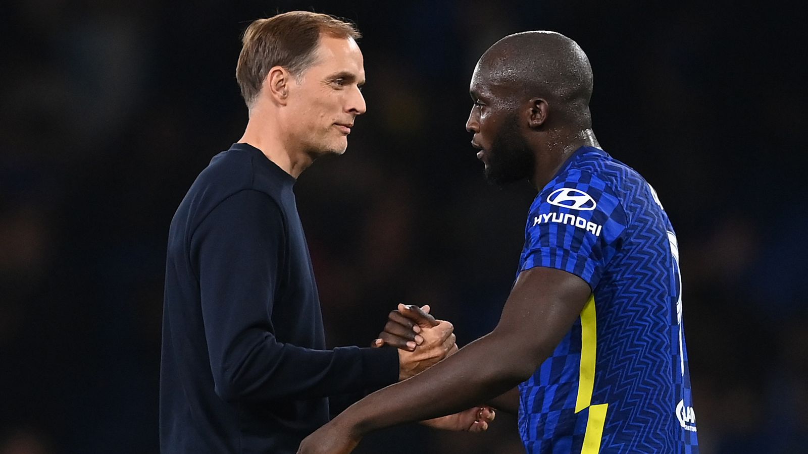 Thomas Tuchel and Romelu Lukaku