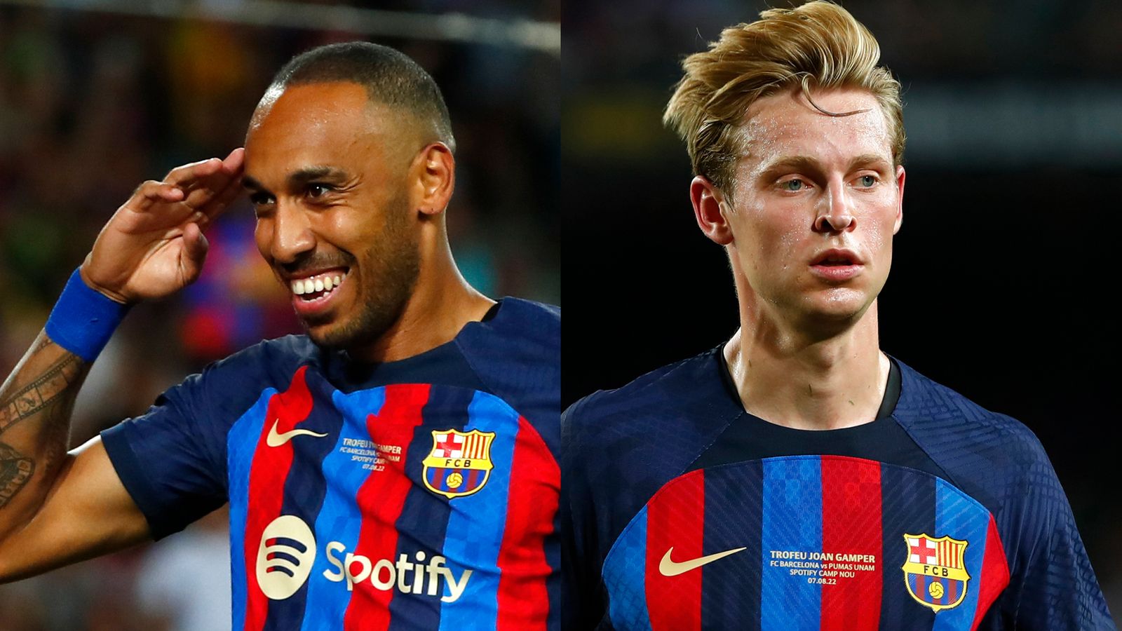 Pierre-Emerick Aubameyang and Frenkie de Jong