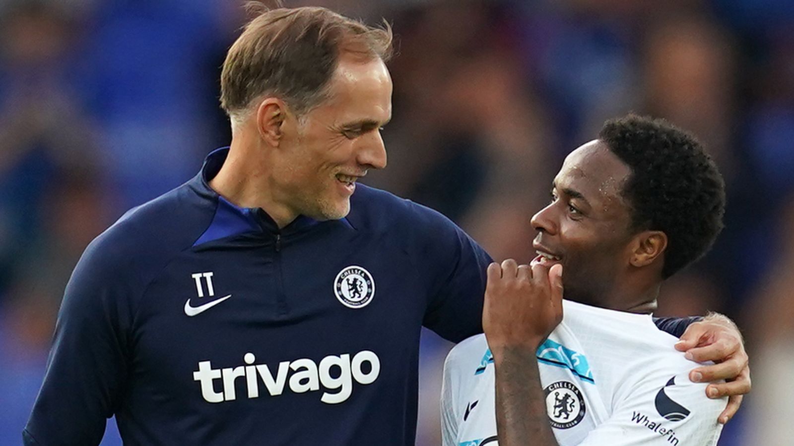 Thomas Tuchel and Raheem Sterling