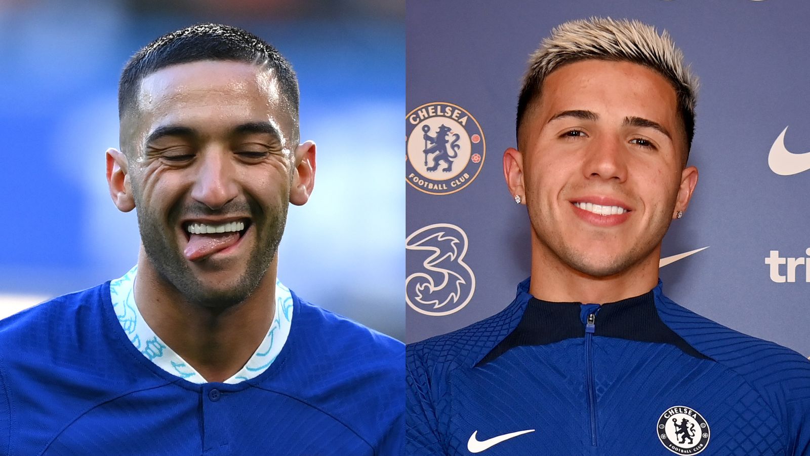 Hakim Ziyech and Enzo Fernandez