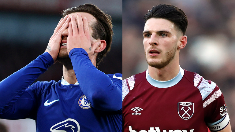 Ben Chilwell and Declan Rice