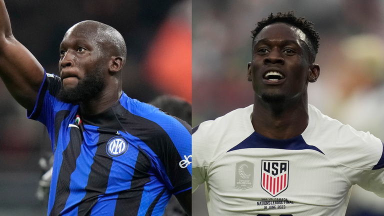 Romelu Lukaku and Folarin Balogun