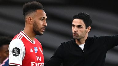 Pierre-Emerick Aubameyang and Mikel Arteta
