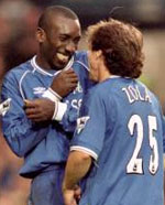 Jimmy Floyd Hasselbaink and Gianfranco Zola