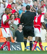 Vieira gets red card