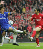 John Terry clears the ball