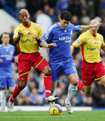 Michael Ballackin action against Watford