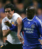 David Villa and Lassana Diarra 