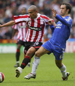 Carvalho in action against Sheffield United