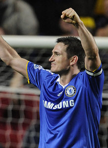 Frank Lampard celebrates his winning goal