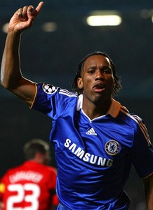 Didier Drogba scores Chelsea's first goal