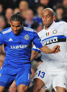 Florent Malouda in action against Inter Milan