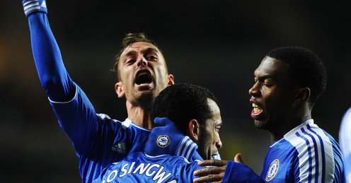 Bosingwa deflected goal celebration