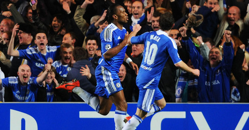 Didier Drogba and Juan Mata