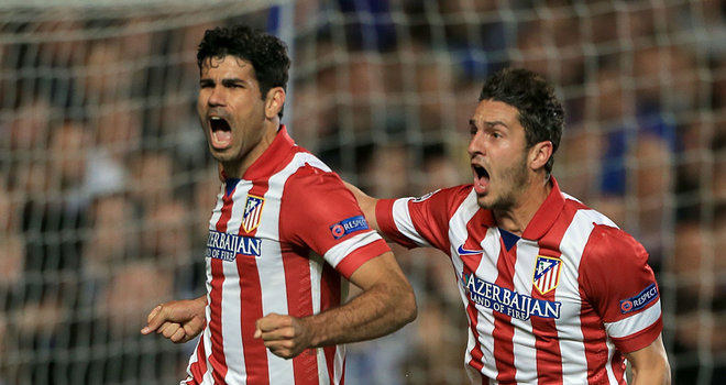 Diego Costa celebrates his goal