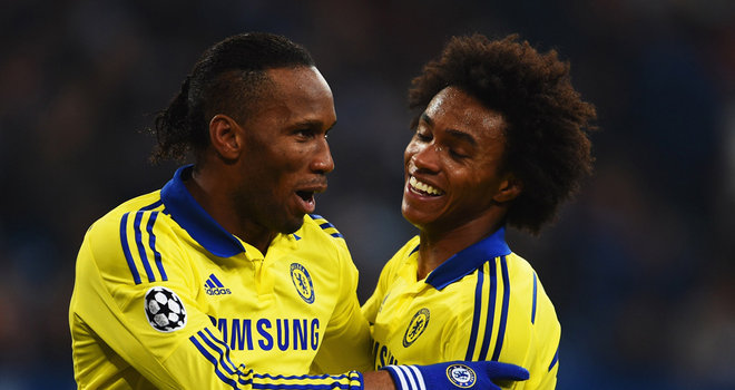 Didier Drogba and Willian