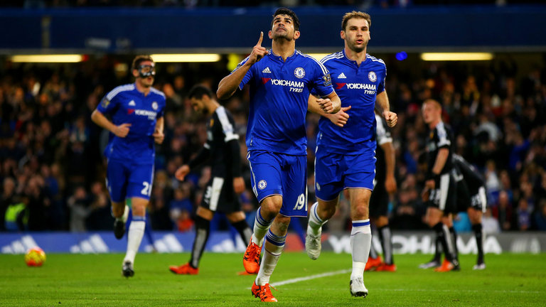 Diego Costa celebrates