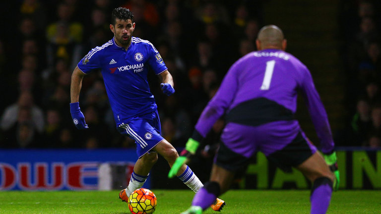 Diego Costa and Heurelho Gomes