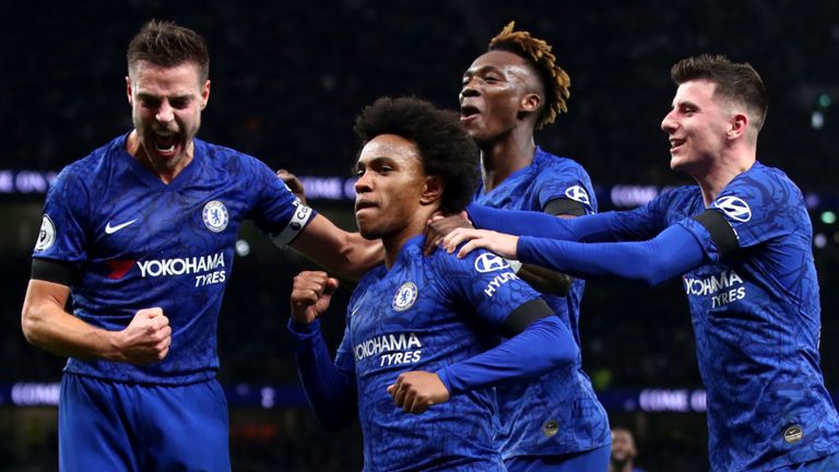 Willian celebrates