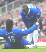 Melchoit and Hasselbaink celebrate