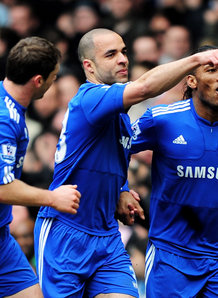 Alex celebrates his goal
